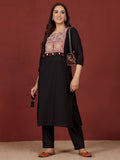Varanga Women Jaipuri Ethnic Printed Yoke With Tassel & Shell Detailed Straight Kurta