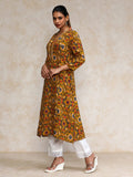 Varanga Women Ethnic Jaipuri Printed V Neck A-Line Kurta