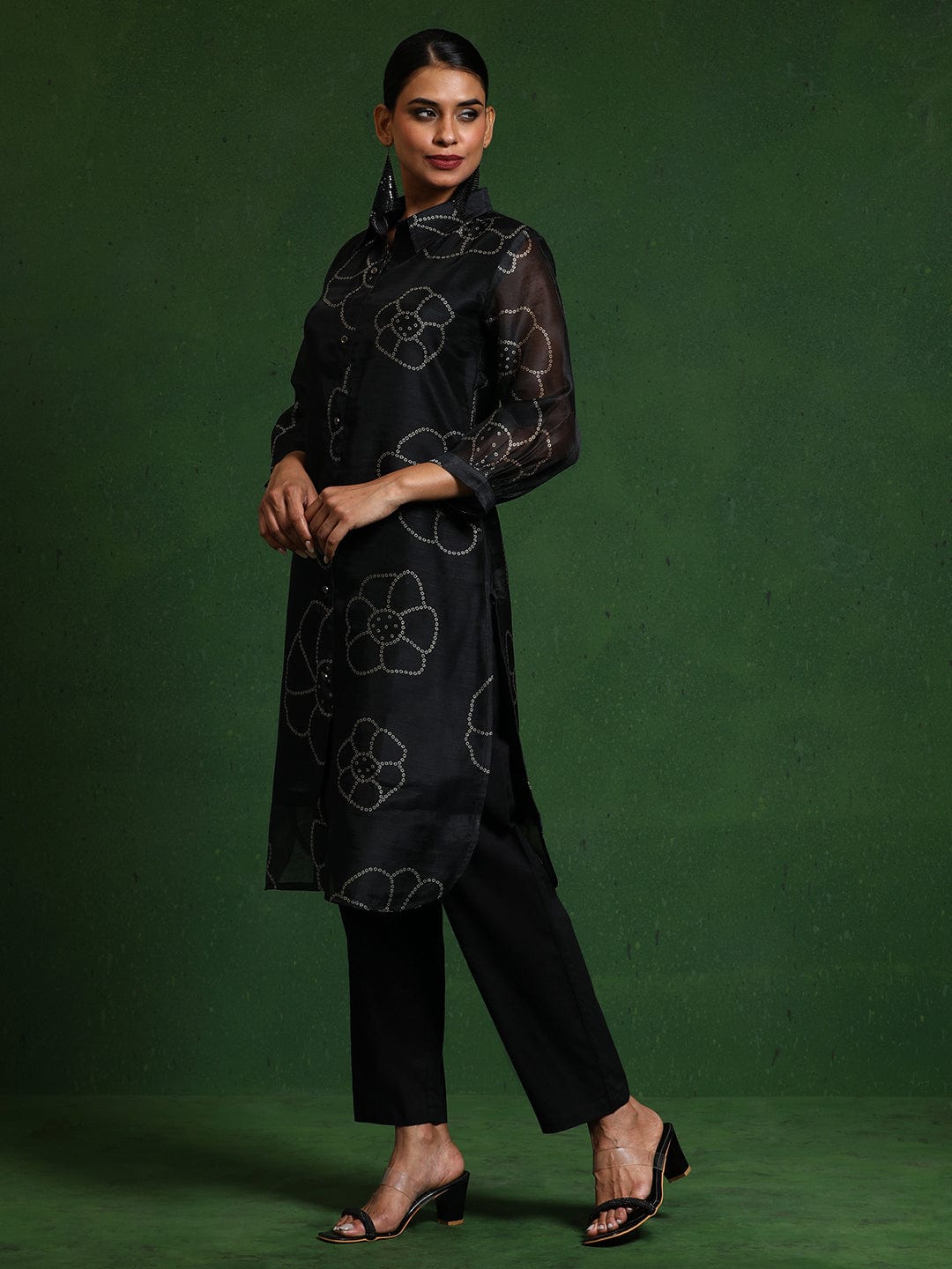 Varanga Women Premium Bandhani Floral Printed Shirt Kurta