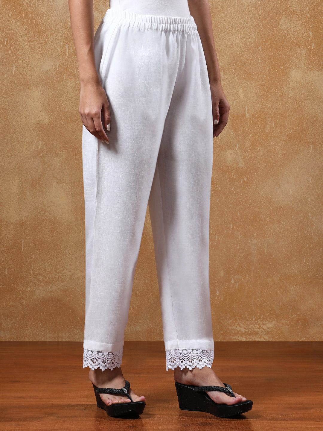 Women Lace Detailed Regular Palazzo