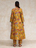 Varanga Women Ethnic Jaipuri Floral Printed Angrakha Anarkali Kurta With Trouser