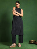 Varanga Women brown Halter Neck Straight Kurta with trouser