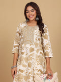 Varanga Women Round Neck Bold Print Co Ord Set