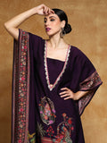 Varanga Women-Zari & Sequin Detailed Ethnic Printed Flared Kaftan With Trouser