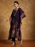 Varanga Women-Zari & Sequin Detailed Ethnic Printed Flared Kaftan With Trouser