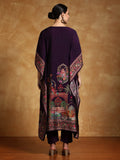 Varanga Women-Zari & Sequin Detailed Ethnic Printed Flared Kaftan With Trouser