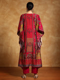 Gota Detailed Ethnic Floral Printed Kaftan & Trouser