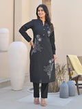 Varanga Women Floral Motif Thread Embroidered Kurta with Trouser