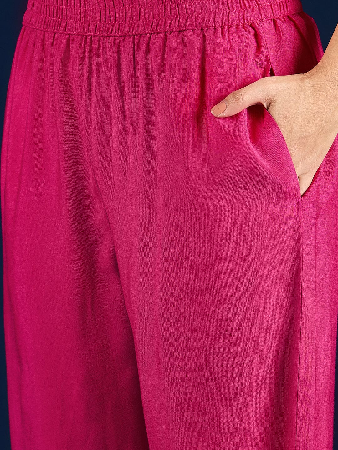 Varanga C-Cut Kurta With Zari Embroidery, Paired With Ankle-Length Trousers .
