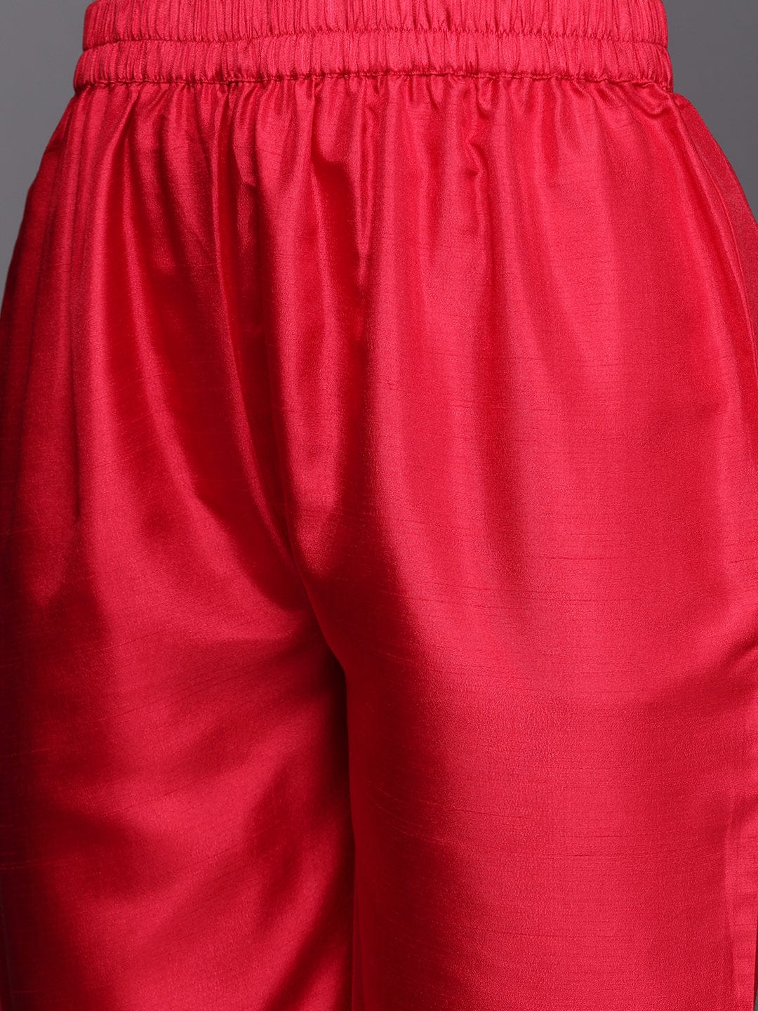 varanga pink embroidered kurta paired with tonal straight bottom and contrast dupatta