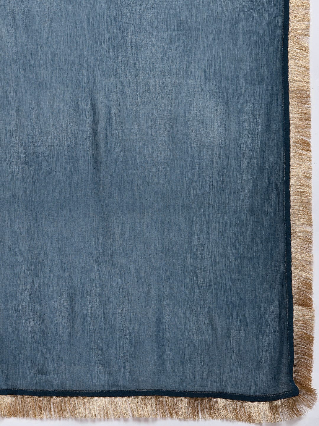 Varanga Blue Embroidered Kurta Paired With Tonal Bottom And Plain Dupatta