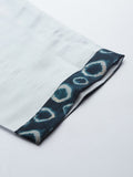 Varanga Women Blue Printed Kurta Paired With Contrast Bottom And Embroidered Dupatta