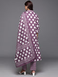 Varanga Women Floral Printed Straight Kurta With Tonal Printed Bottom And Dupatta
