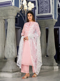 Varanga Women Pink Kota Check Cotton Lace Detailed Kurta Paired With Bottom And Dupatta