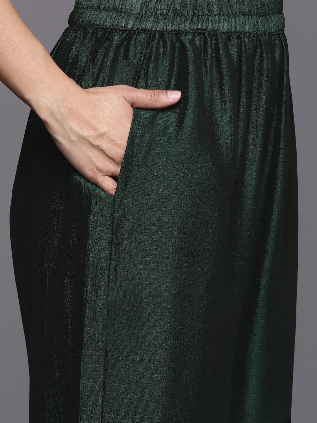 Varanga Women Green Heavy Zari Embroidered Kurta With Bottom And Dupatta