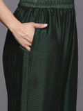 Varanga Women Green Heavy Zari Embroidered Kurta With Bottom And Dupatta