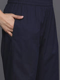 Varanga Women Blue Floral Printed Kurta With Bottom And Dupatta