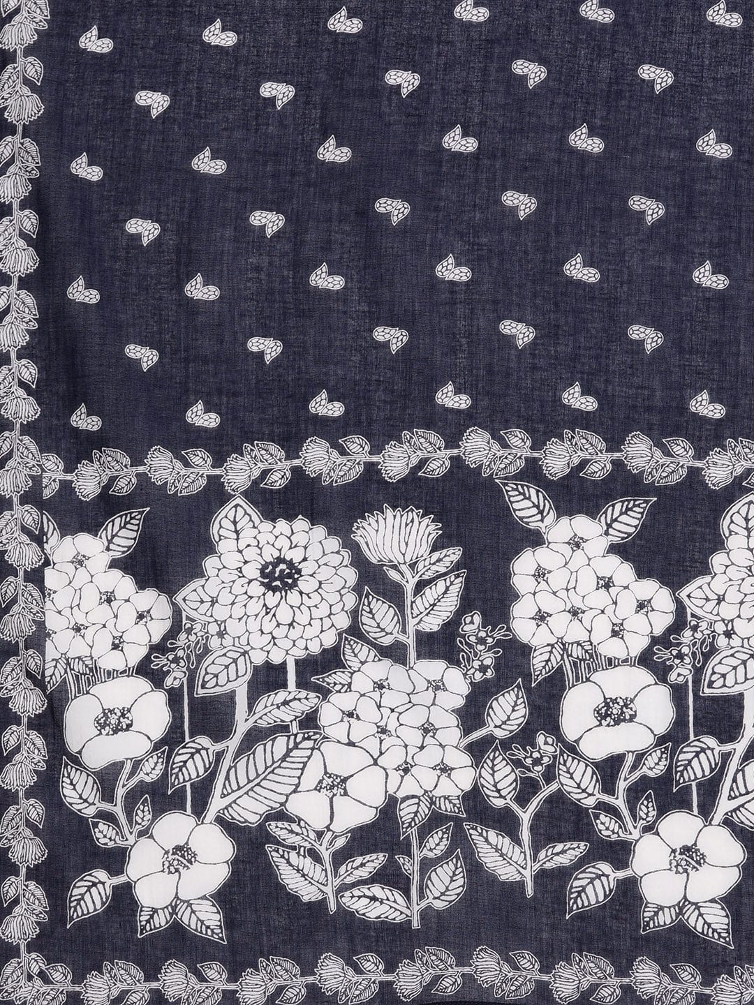 Varanga Women Blue Floral Printed Kurta With Bottom And Dupatta