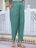 Varanga Women V Neck Gotta Patti Embroiderd Kurta Paired With Tonal Bottom And Dupatta