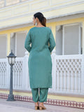 Varanga Women V Neck Gotta Patti Embroiderd Kurta Paired With Tonal Bottom And Dupatta