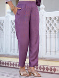 Varanga Women Round Neck Woven Design Kurta Paired With Bottom And Dupatta