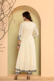 Varanga Women Thread Embroidered Anarkali Kurta Paired With Bottom And Dupatta