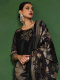 Varanga Women Round Neck Floral Printed Embroidered Kurta Paired With Solid Bottom And French Knot Embroidered Dupatta