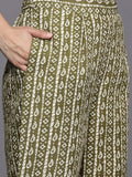 Varanga Women Floral Printed Mirror Embellished Straight Kurta Paired With Printed Bottom And Dupatta