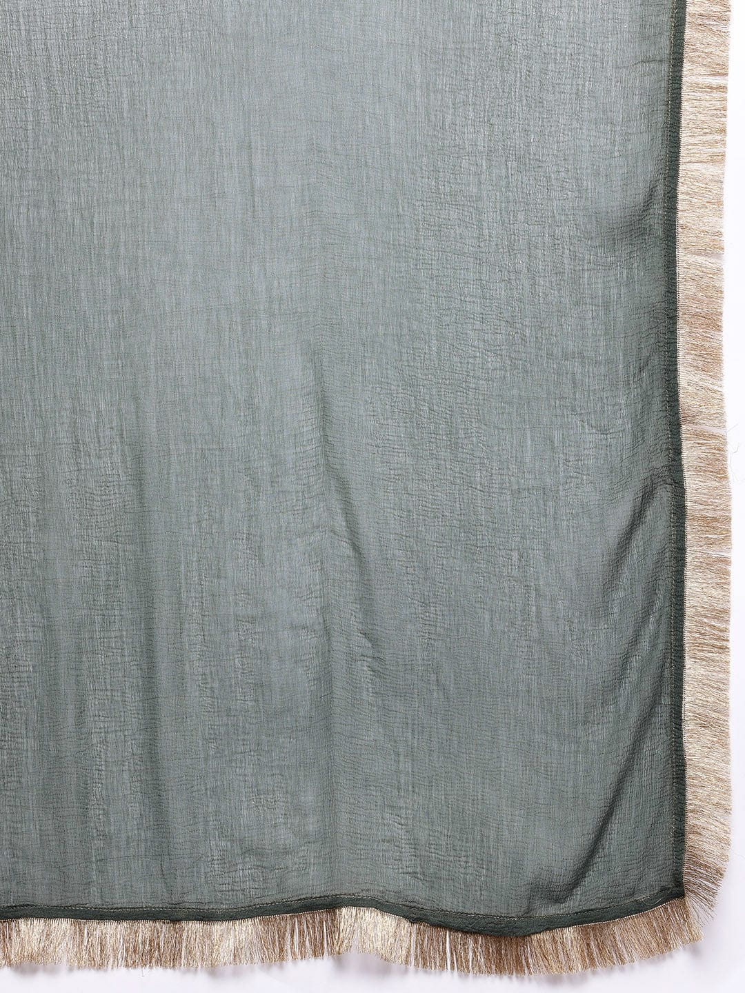 Varanga Women Mint Green Round Neck With Heavy Zari Embroidered Kurta With Bottom And Dupatta