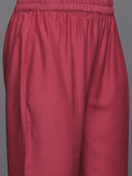 Varanga Women Maroon Angrakha Style Zari Embroidered Anarkali With Bottom & Dupatta