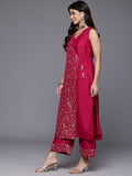 Varanga Women Brocade Angrakha Style Kurta Paired With Tonal Bottom  And Dupatta