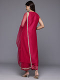 Varanga Women Brocade Angrakha Style Kurta Paired With Tonal Bottom  And Dupatta