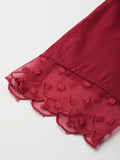 Varanga Women Red Thread Embroidered Kurta With Organza Hem Paired  Bottom And Dupatta