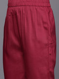 Varanga Women Red Thread Embroidered Kurta With Organza Hem Paired  Bottom And Dupatta