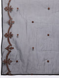Varanga Women Black Thread Embroidered Sequins Embellished Kurta With Bottom And Dupatta
