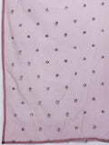 Varanga Women Mauve Round Neck Embroidered Kurta With Tonal Bottom And Dupatta