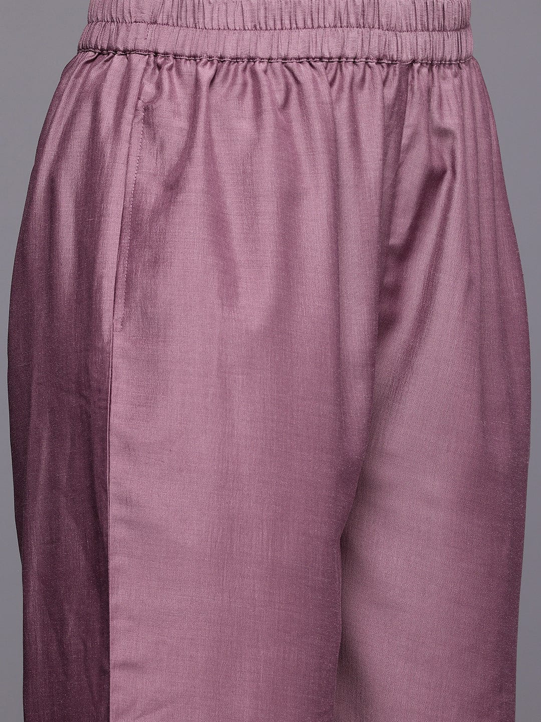 Varanga Women Mauve Zari Embroidered Sequins Embellished Kurta Set With Dupatta