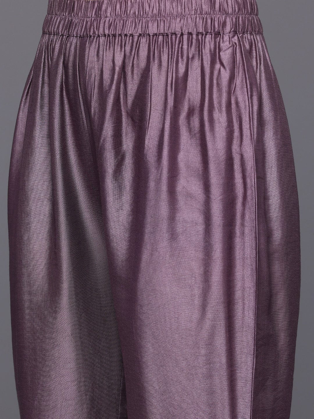 Varanga Women Mauve Floral Printed Mandarin Collar Straight Kurta Paired With Bottom & Dupatta