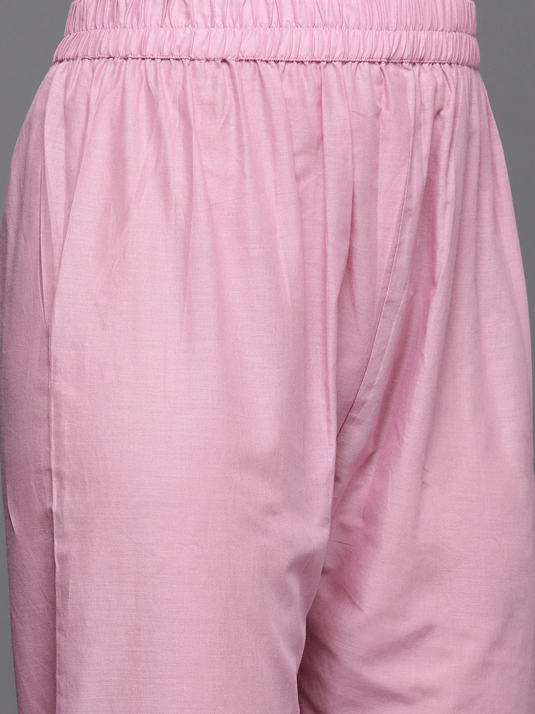 Varanga Women Pink V Neck Thread & Sequence Embroidered Kurta Paired With Bottom & Embroidered Organza Dupatta
