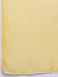 Varanga Women Mustard Woven Design Round Neck, Three Quarter Sleeves Paired With Tonal Bottom And Dupatta.