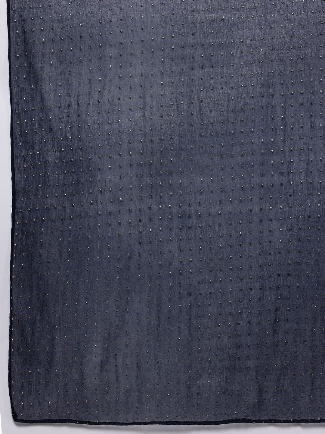 Varanga Women Navy Blue Round Neck Zari Embroidered Kurta Paired With Tonal Bottom & Dupatta