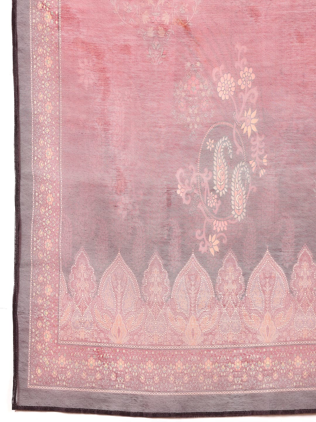 Varanga Women Maroon Floral Printed Kurta Paired With Bottom And Dupatta