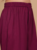 Varanga Women Purple Crepe Gota Lace Embellished Anarkali Kurta Set with Dupatta