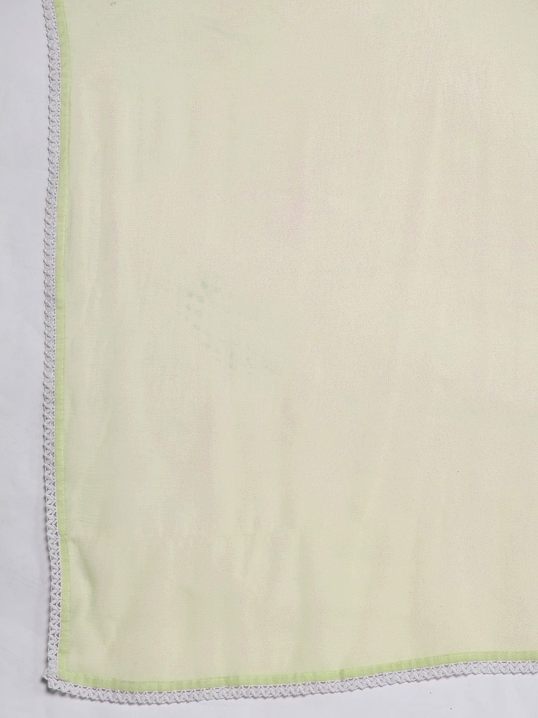 Varanga Women Lime Round Neck Chikankari Embroidered Three Quarter Sleeve Kurta.