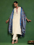 Varanga Women Mandarin collar Kurta with Trouser and Printed Dupatta