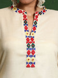 Varanga Women Mandarin collar Kurta with Trouser and Printed Dupatta