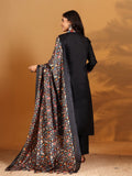 Varanga Women Mandarin Collar Embroidered Straight Kurta With Trouser & Floral Printed Dupatta