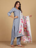 Varanga Women Kurta With Trouser And Printed Dupatta