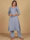 Varanga Women Kurta With Trouser And Printed Dupatta