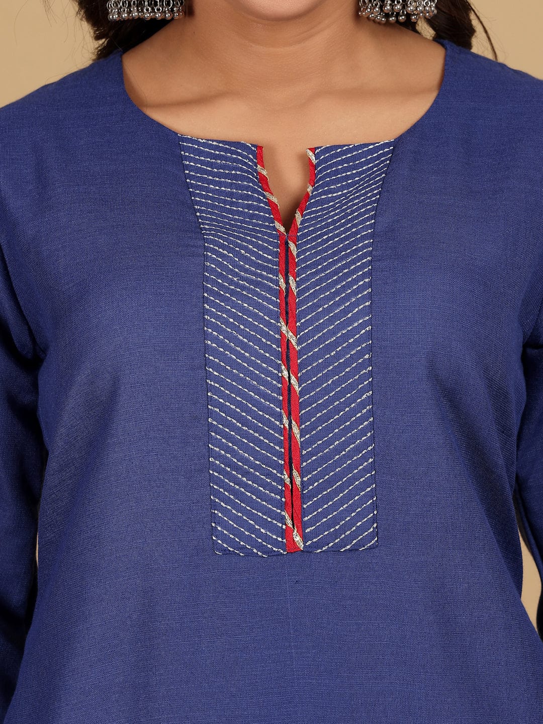 Varanga Varanga Women V Neck Straight Kurta With Pants & Dupatta